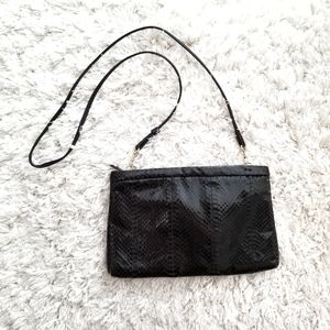 VTG Morgan Taylor Black Genuine Snakeskin Leather Bag